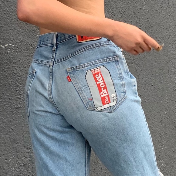 CUSTOM LEVIS BOYFRIEND JEANS - Picture 2 of 3